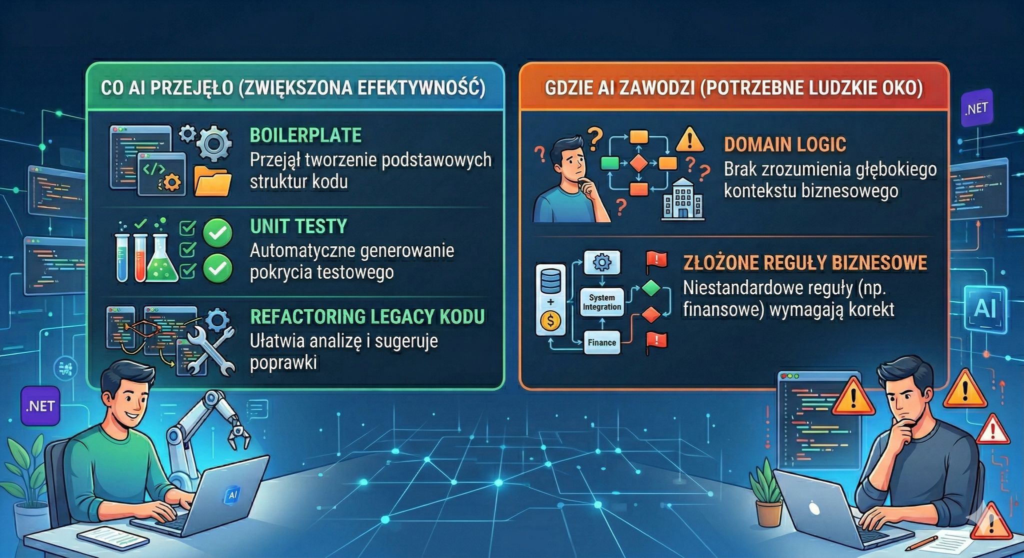 Okladka: Jak AI zmieniło mój workflow jako .NET developera w ciągu 6 miesięcy